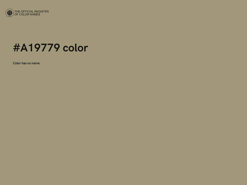 #A19779 color image