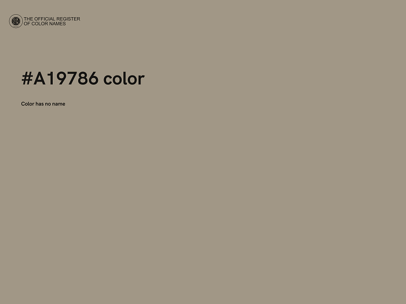 #A19786 color image