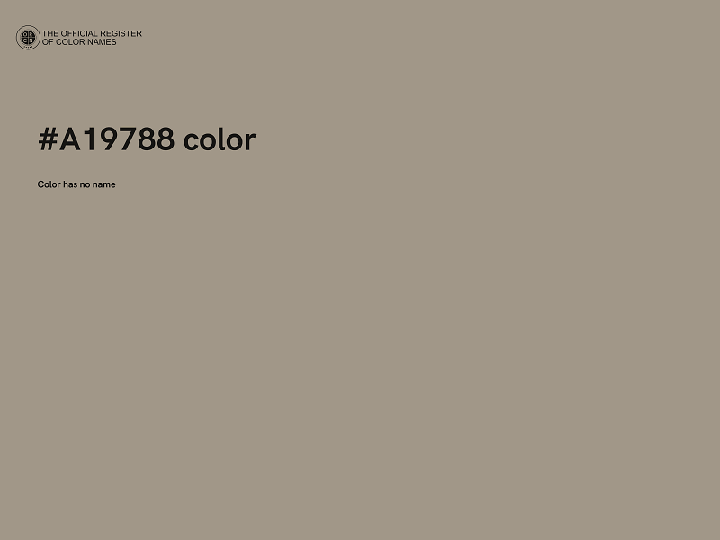 #A19788 color image