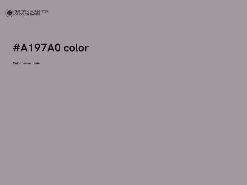 #A197A0 color image