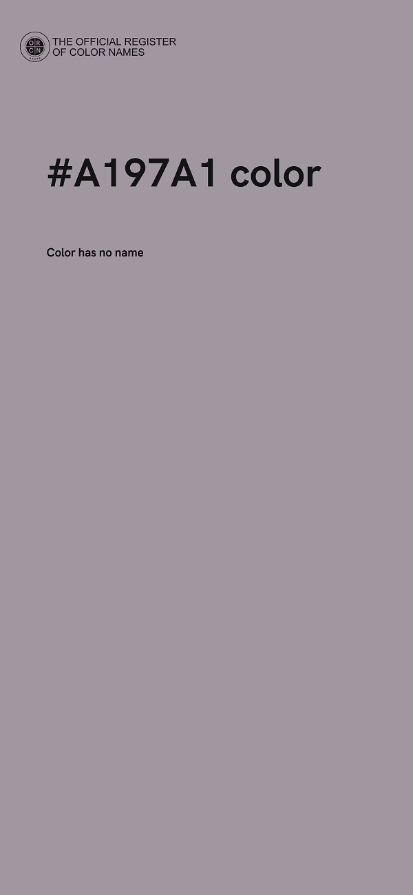 #A197A1 color image