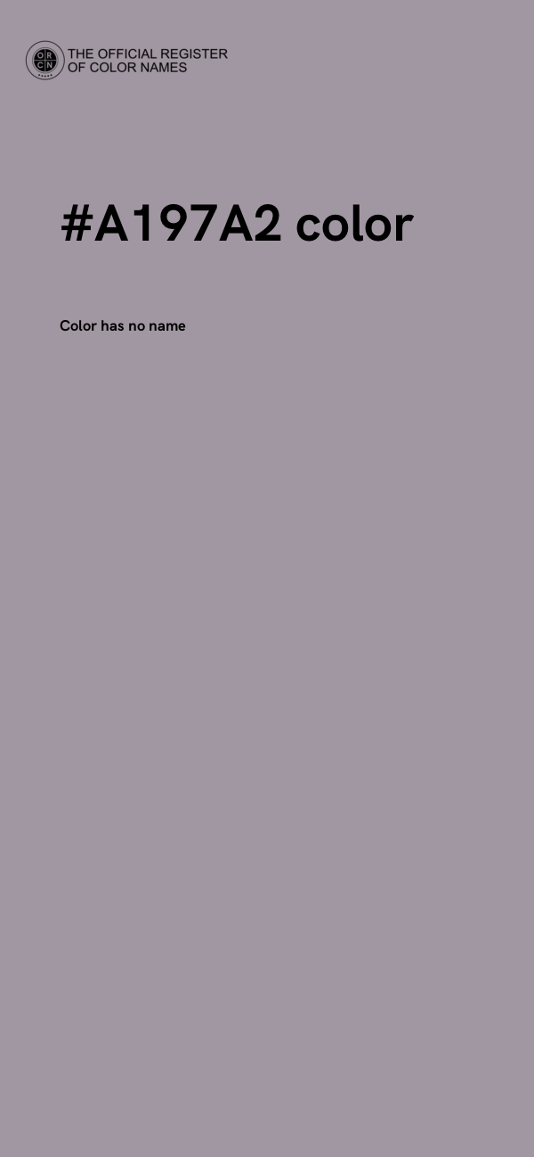 #A197A2 color image