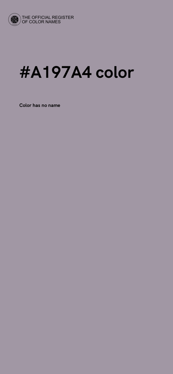 #A197A4 color image