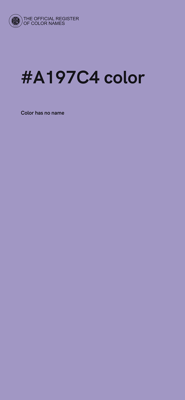 #A197C4 color image