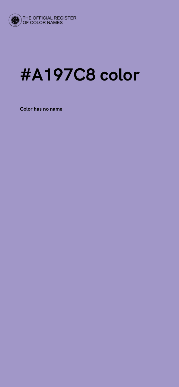 #A197C8 color image