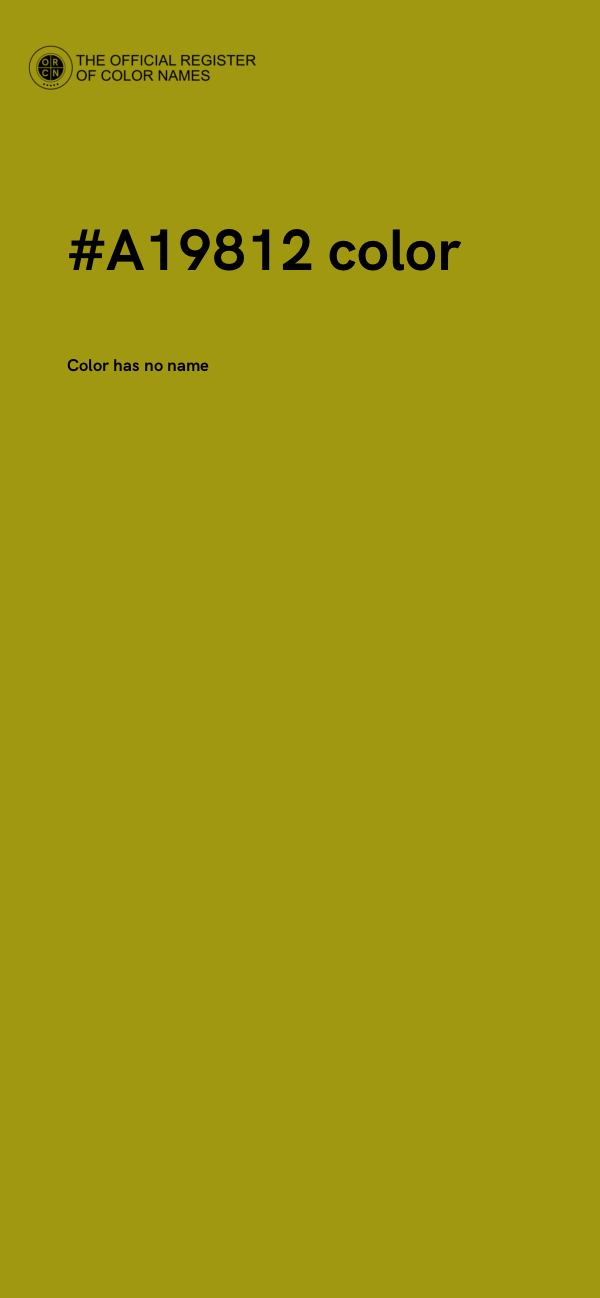 #A19812 color image