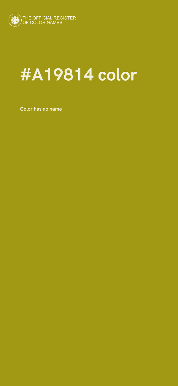 #A19814 color image