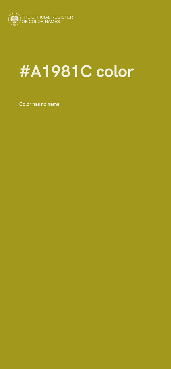 #A1981C color image