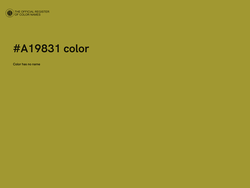 #A19831 color image