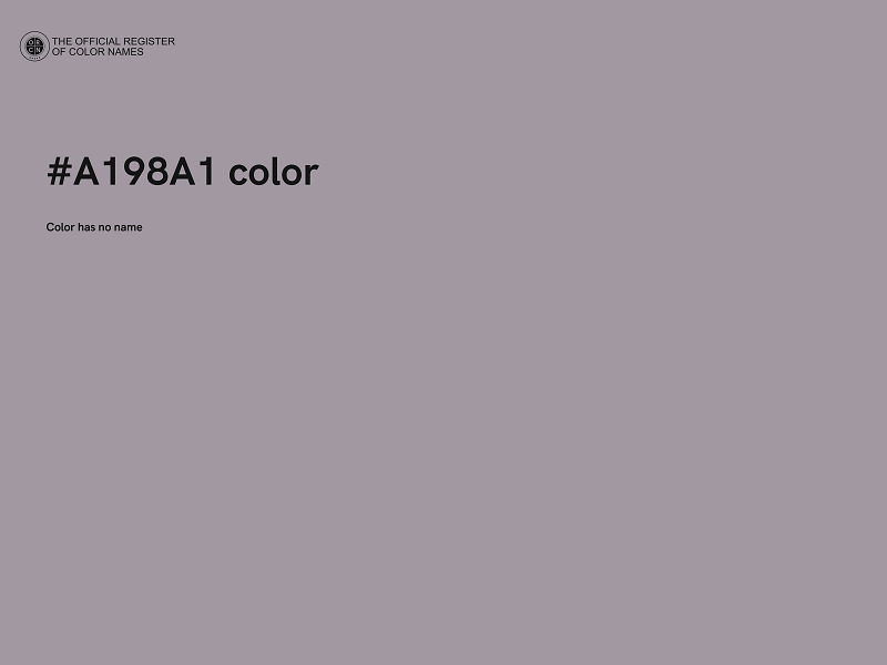 #A198A1 color image