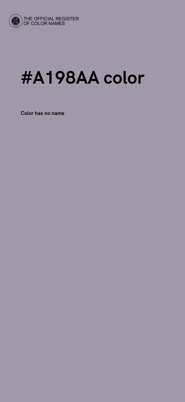 #A198AA color image