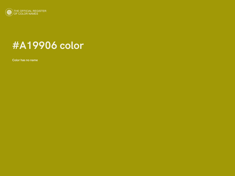 #A19906 color image