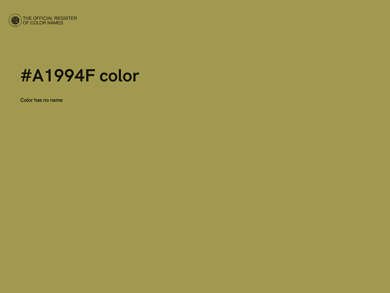 #A1994F color image