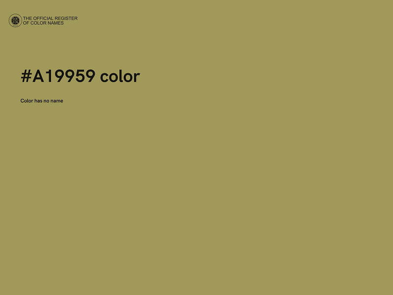 #A19959 color image