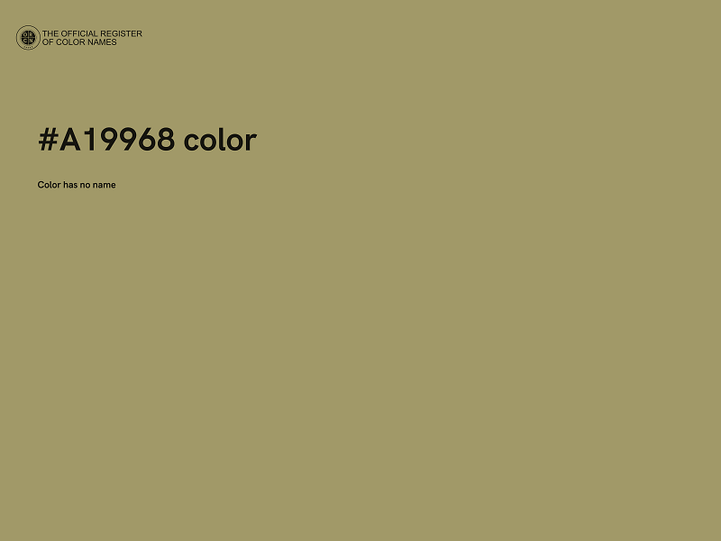 #A19968 color image