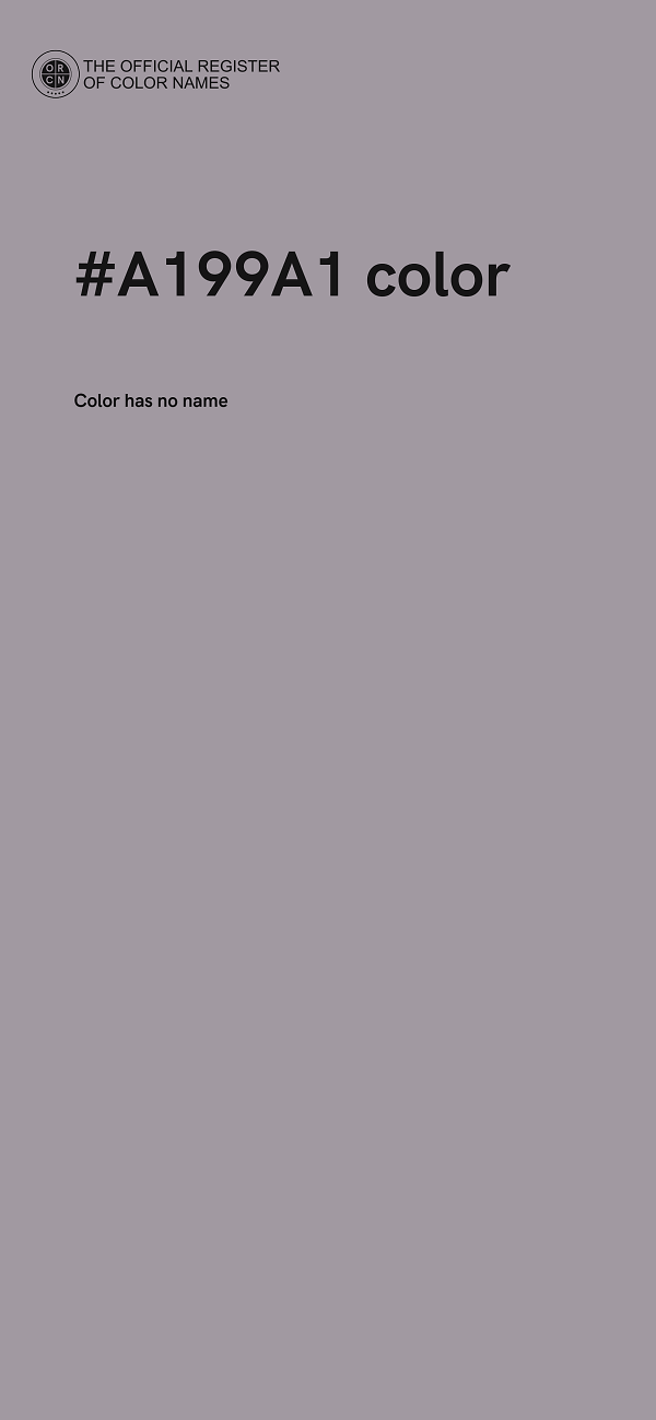 #A199A1 color image