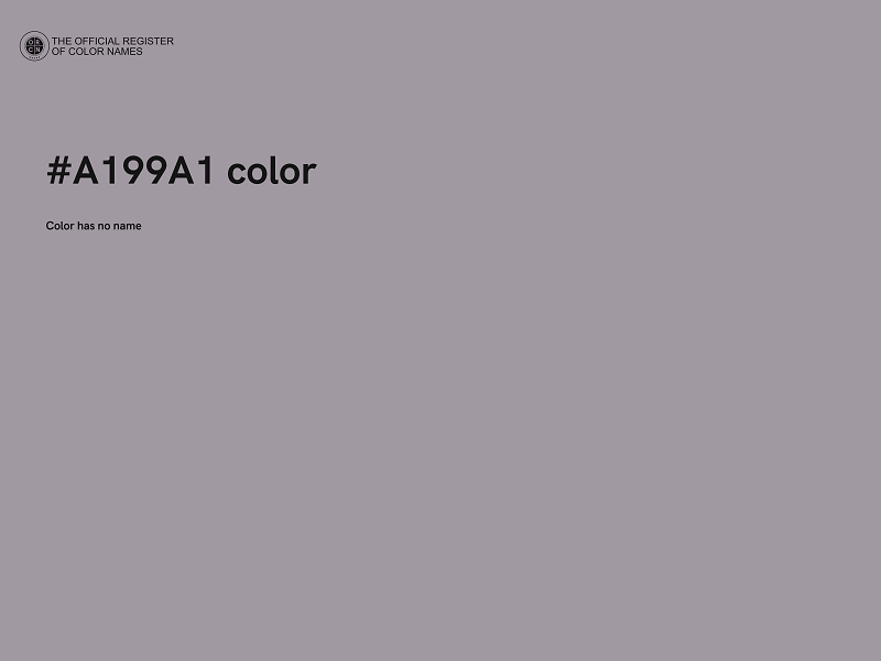 #A199A1 color image