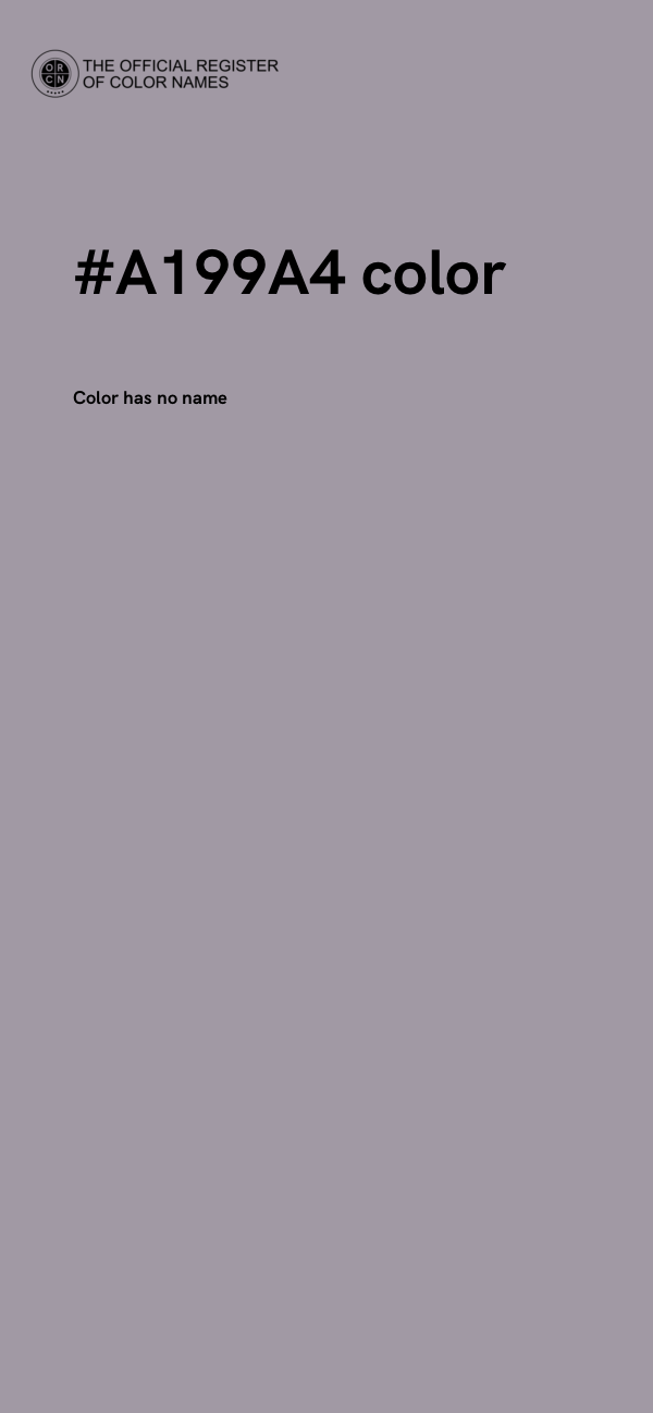 #A199A4 color image