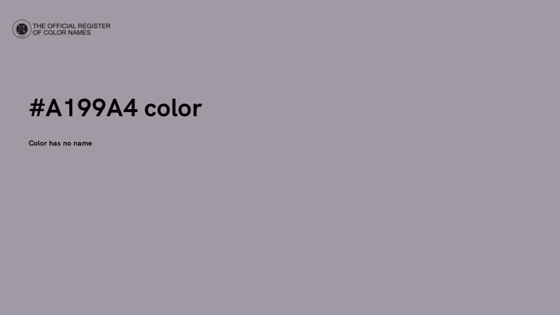 #A199A4 color image