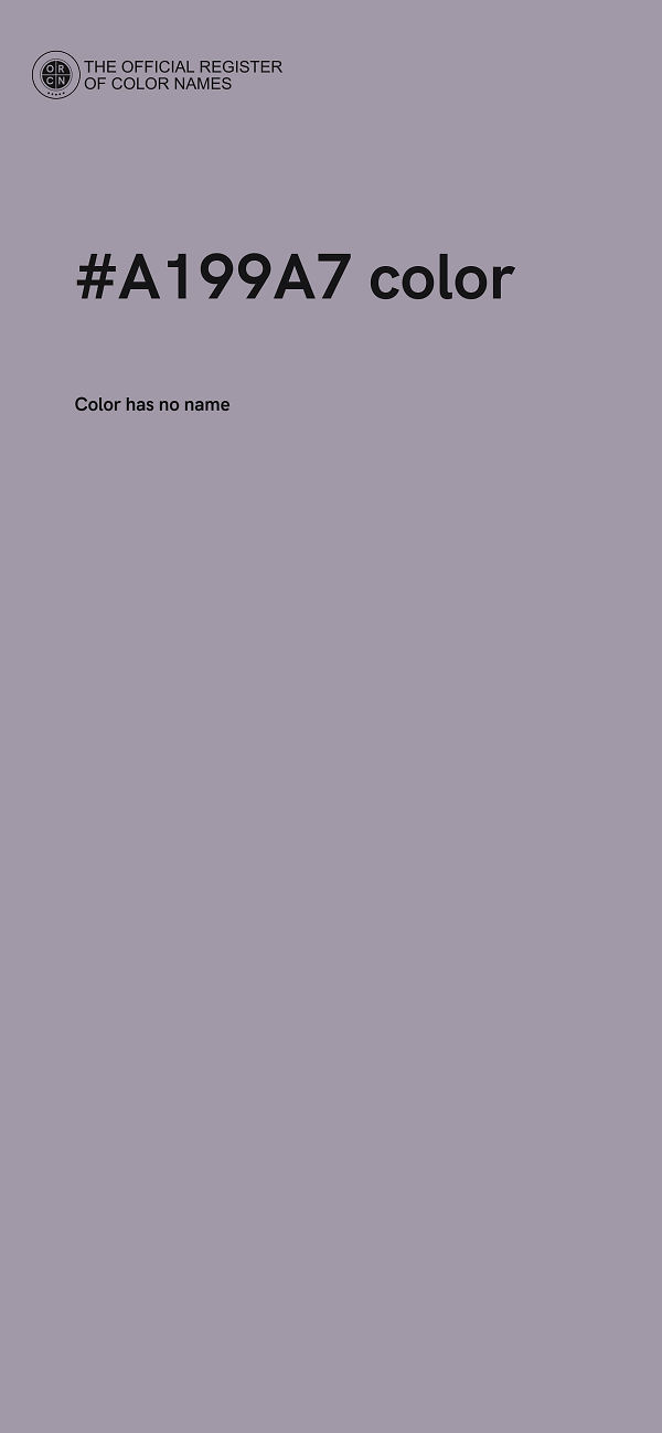 #A199A7 color image
