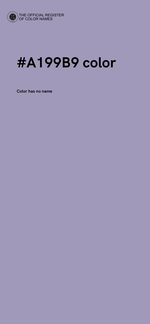 #A199B9 color image