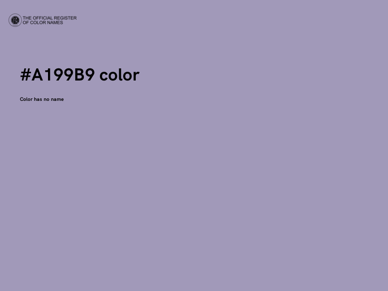 #A199B9 color image