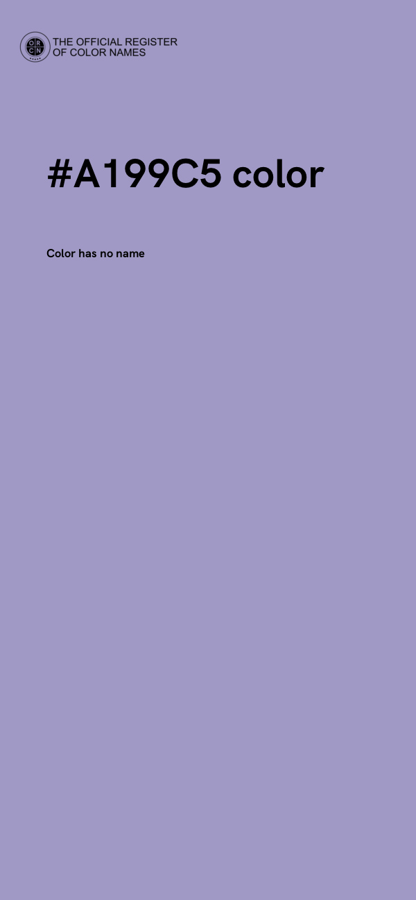 #A199C5 color image