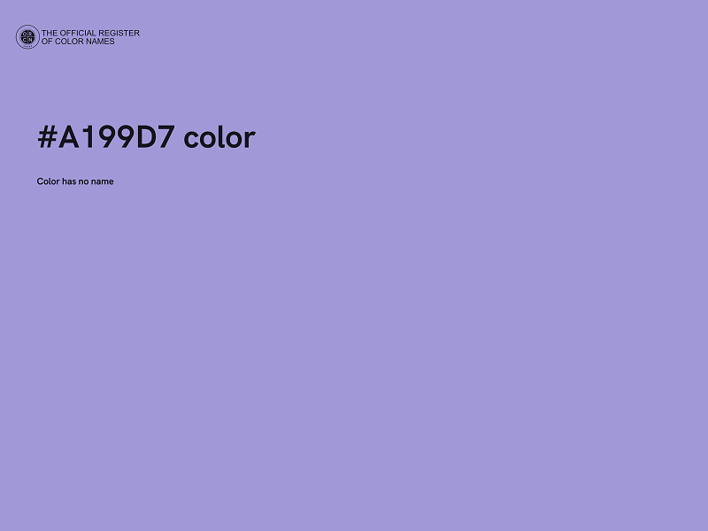 #A199D7 color image