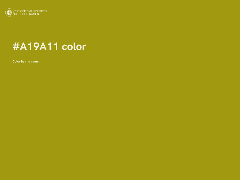 #A19A11 color image