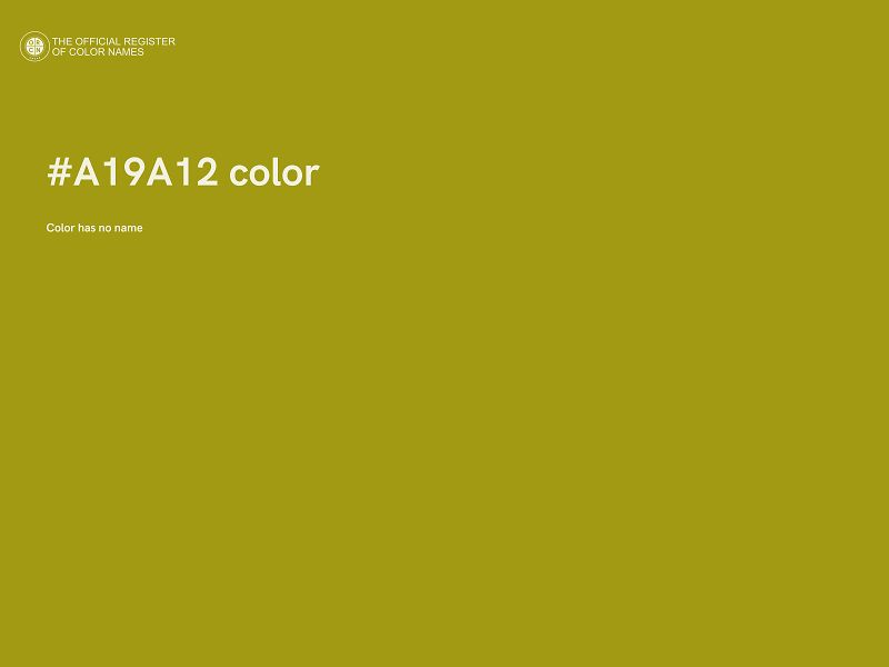 #A19A12 color image