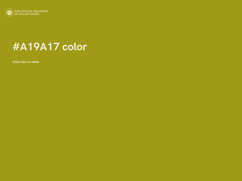 #A19A17 color image