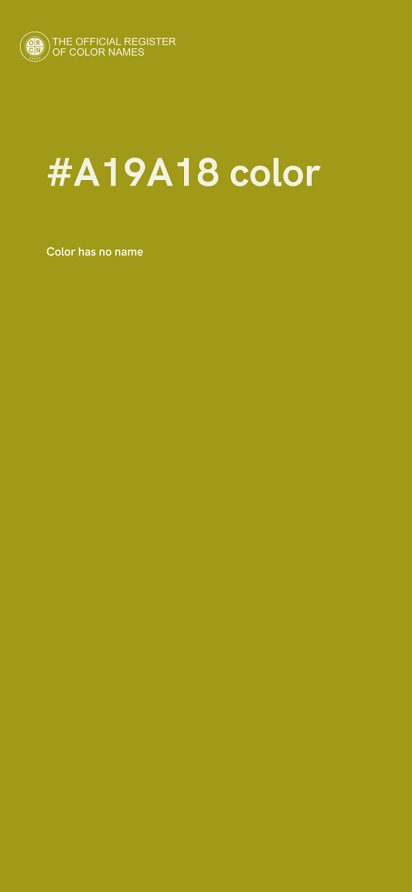 #A19A18 color image