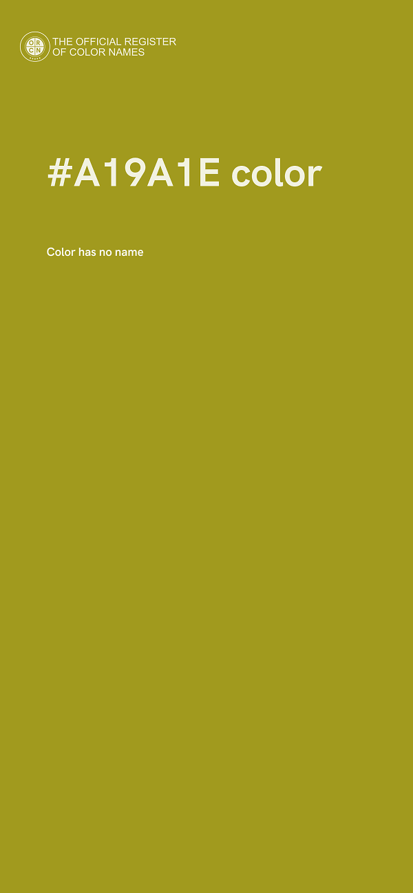 #A19A1E color image
