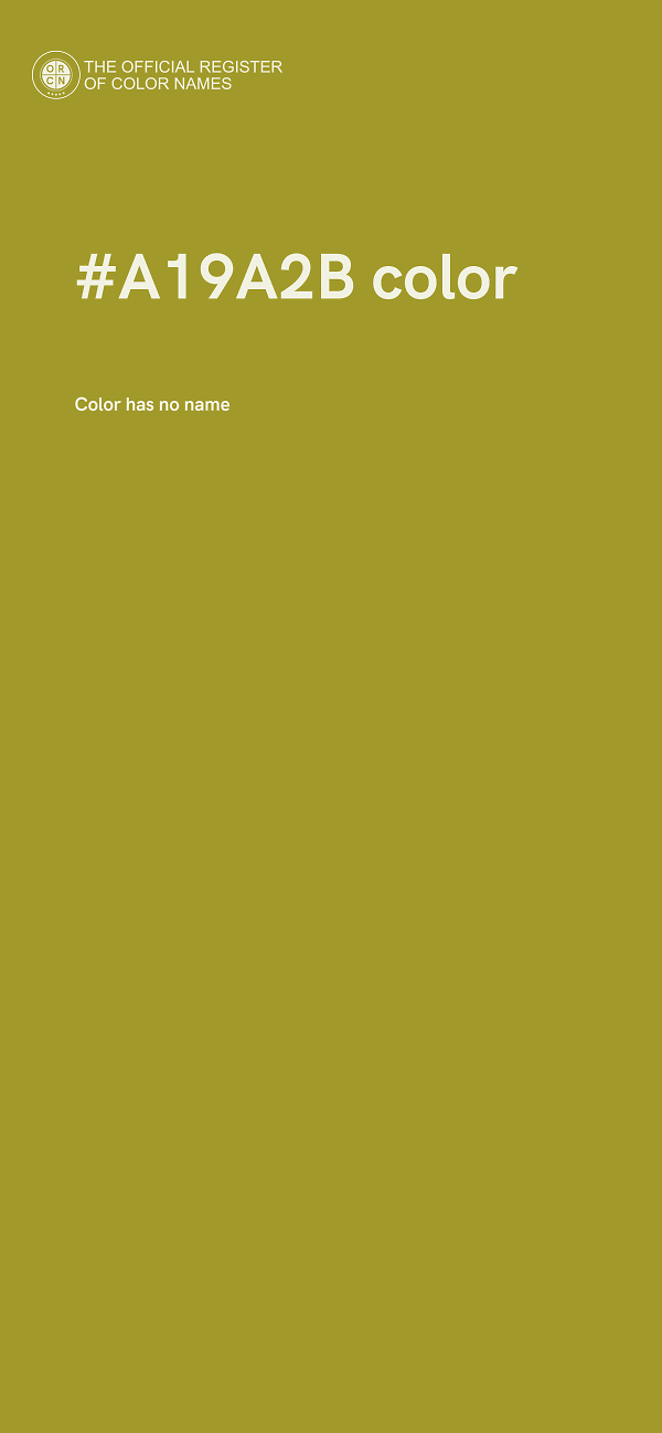#A19A2B color image