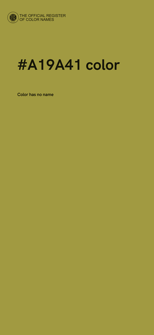 #A19A41 color image