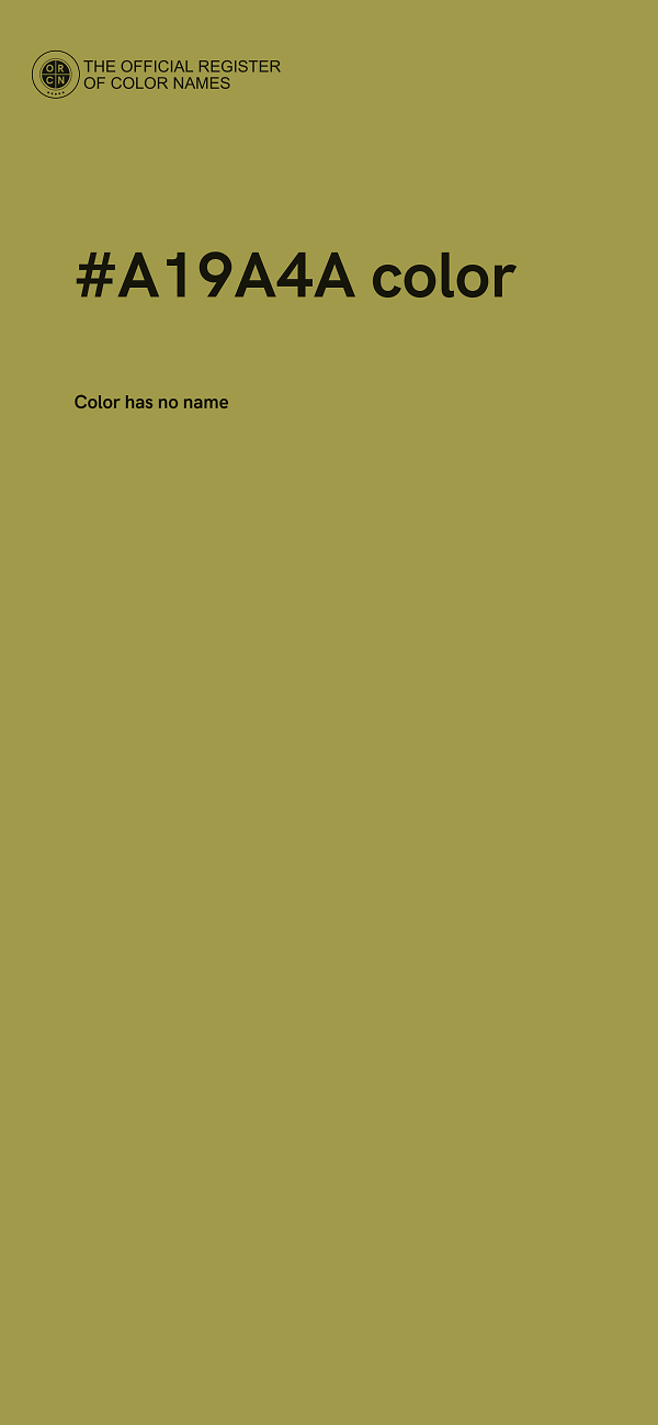 #A19A4A color image