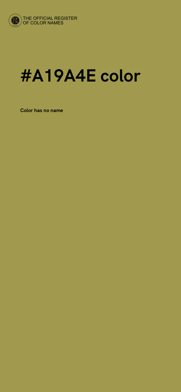 #A19A4E color image