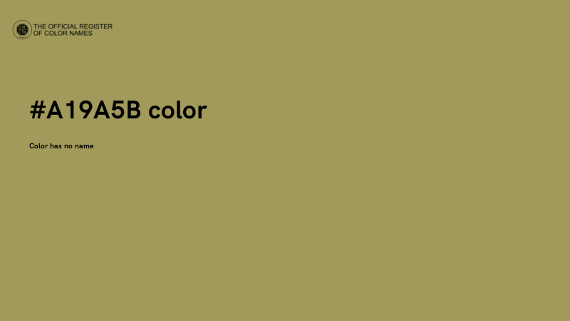 #A19A5B color image