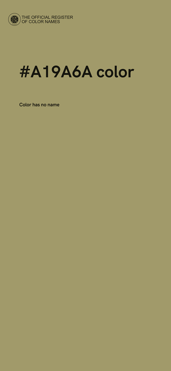 #A19A6A color image