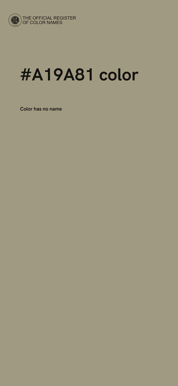 #A19A81 color image