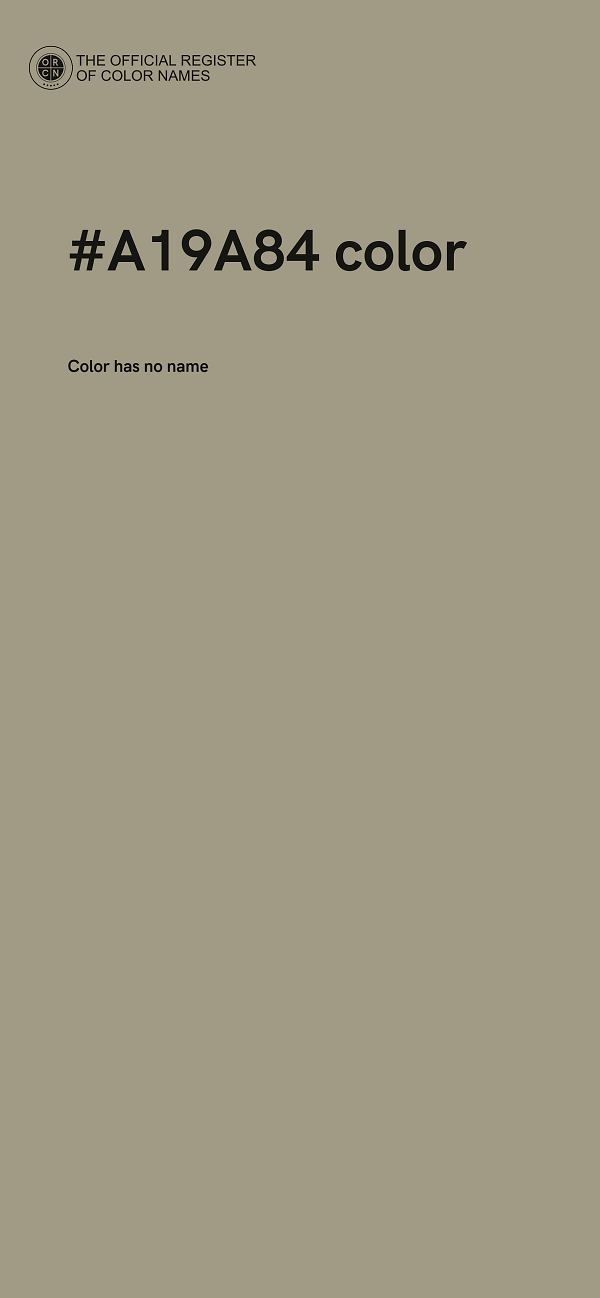 #A19A84 color image