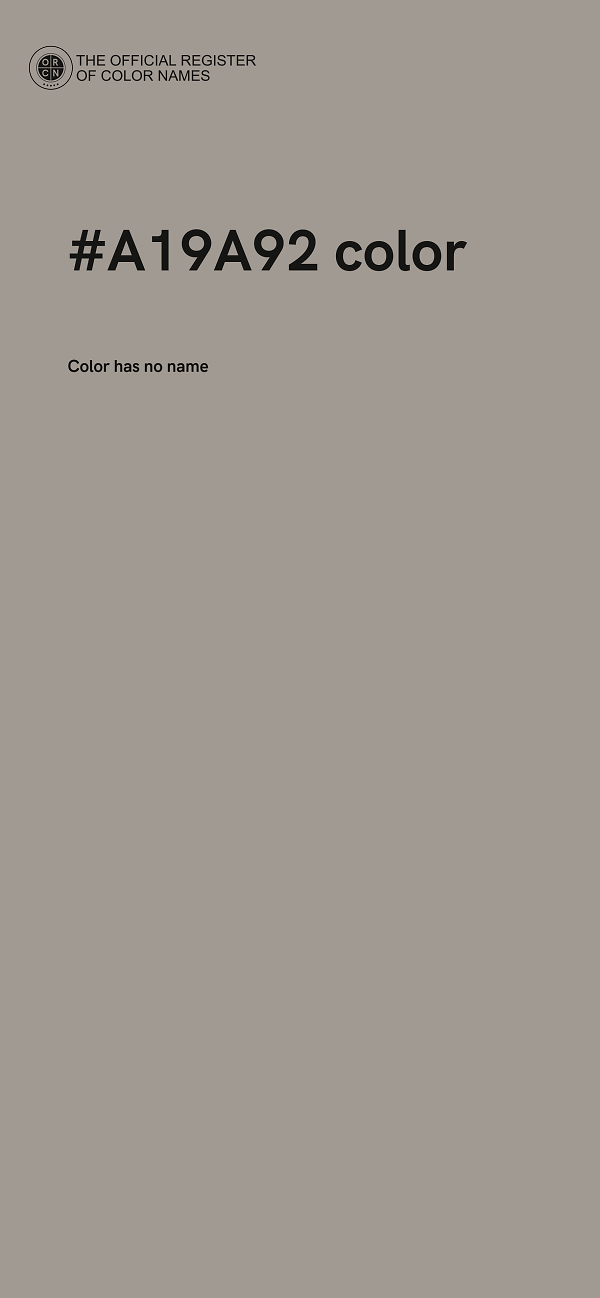 #A19A92 color image