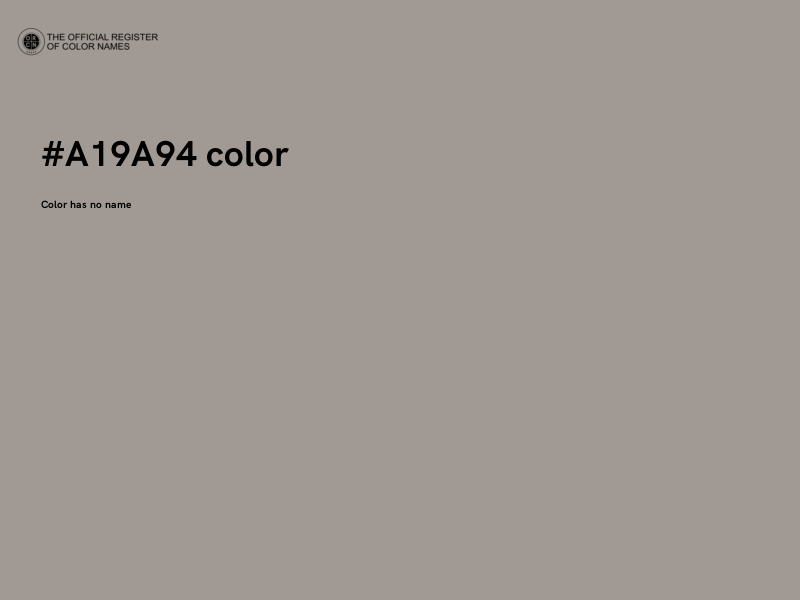 #A19A94 color image
