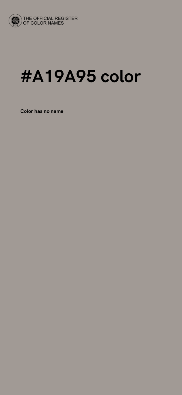 #A19A95 color image