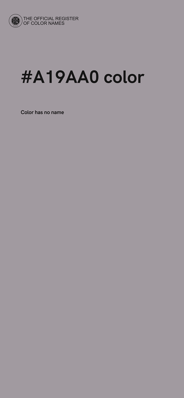 #A19AA0 color image