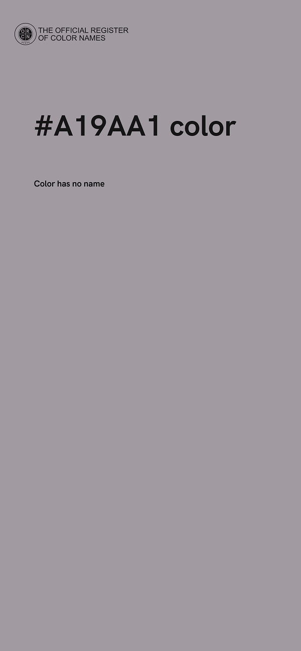 #A19AA1 color image
