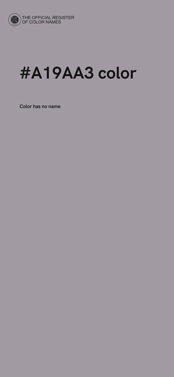 #A19AA3 color image