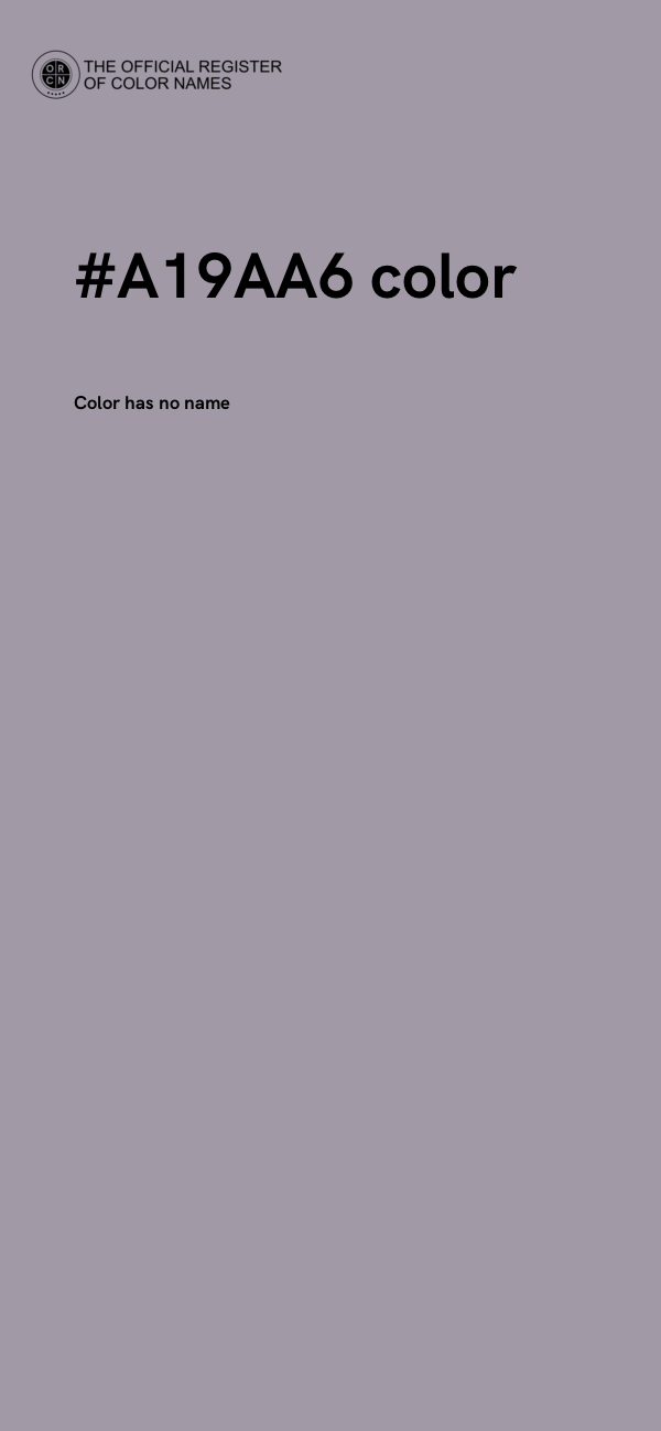 #A19AA6 color image