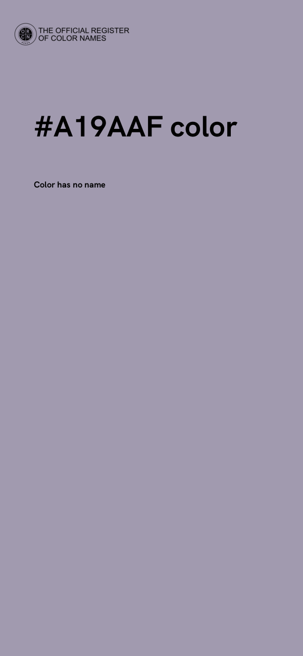 #A19AAF color image