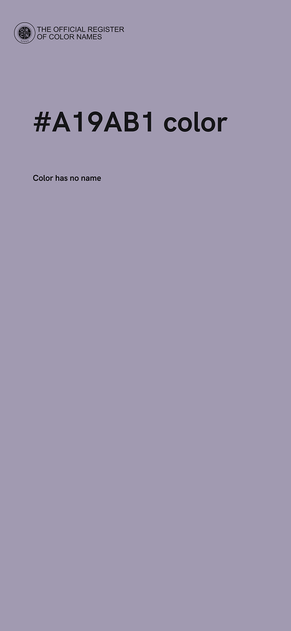 #A19AB1 color image